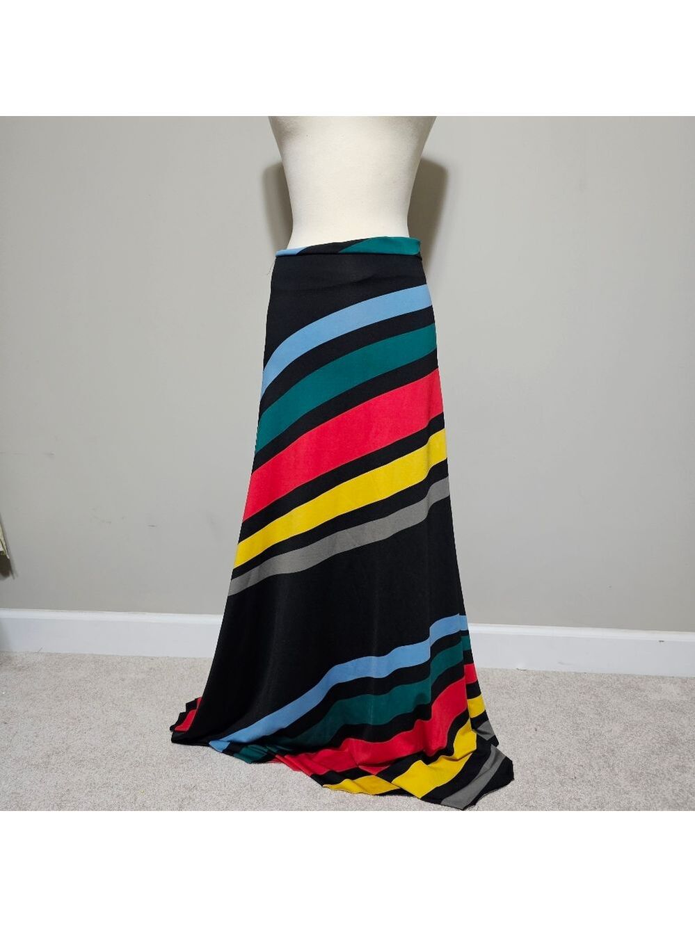 Fire Los Angeles Striped Maxi Skirt Medium